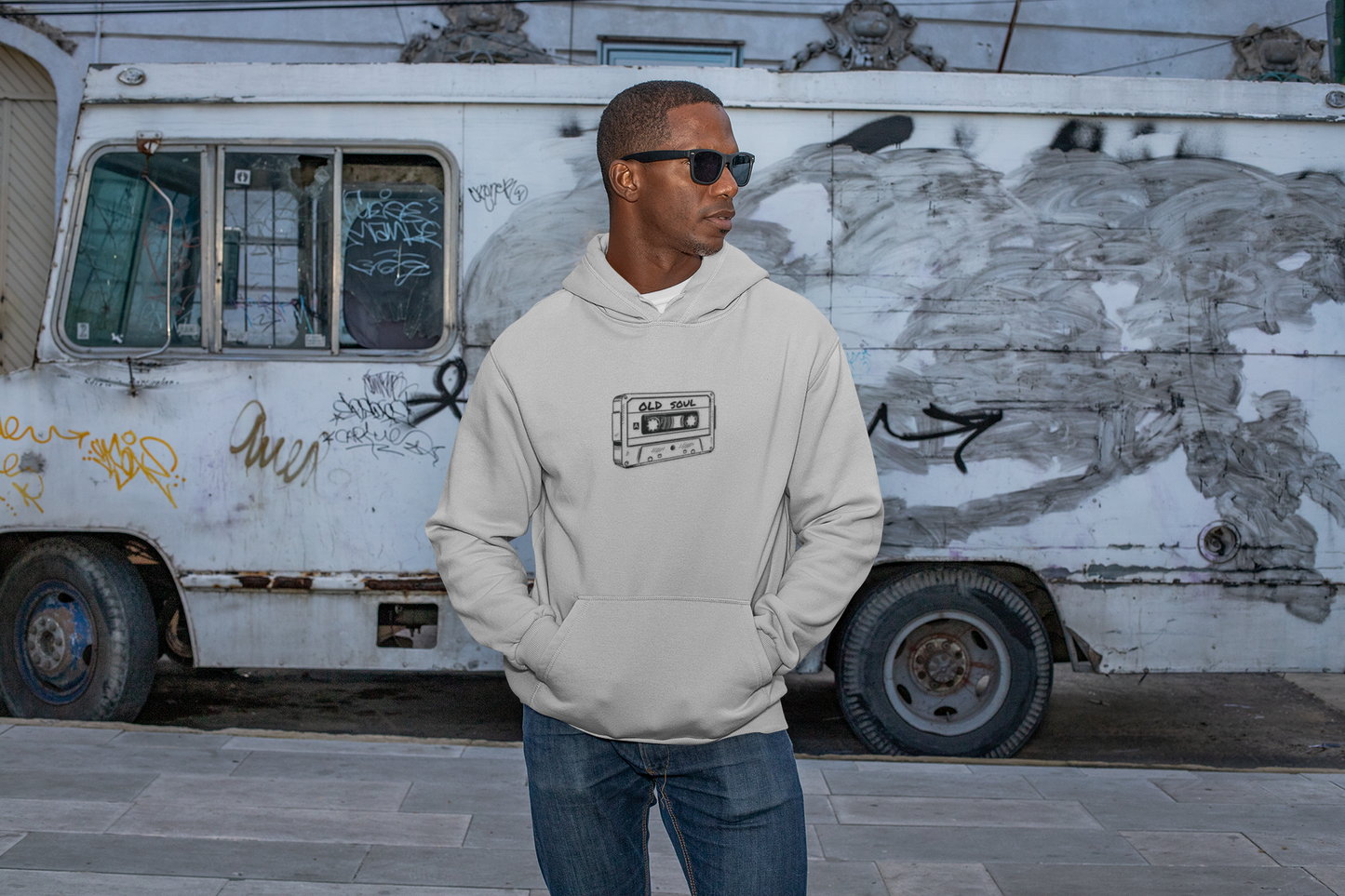 Cassette Tape Unisex Hoodie 'Old Soul' Gift for Her/Him
