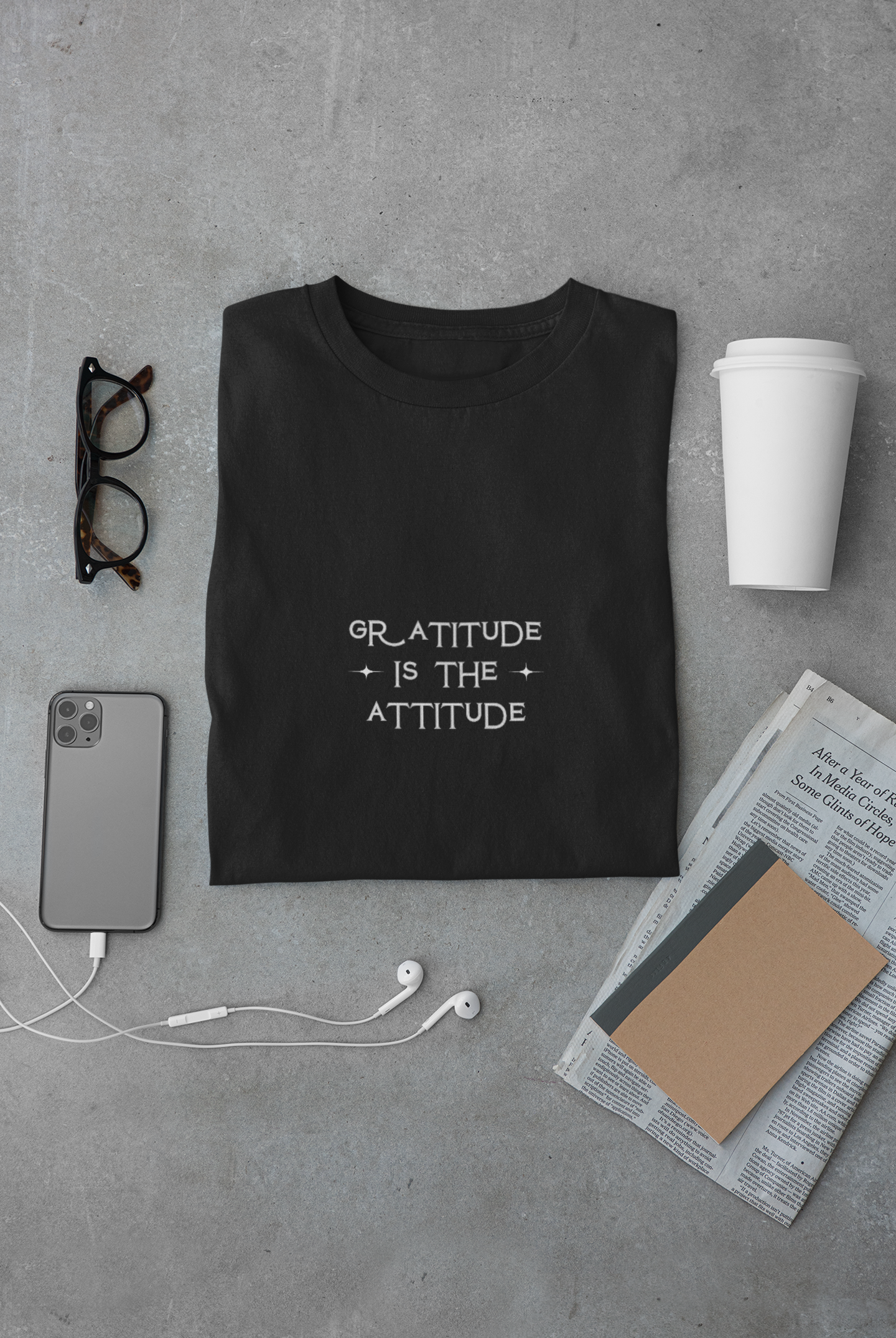 Gratitude is the Attitude Unisex Softstyle T-Shirt - Gift for Her/Him, Empowering Tee for Teachers, Graduation