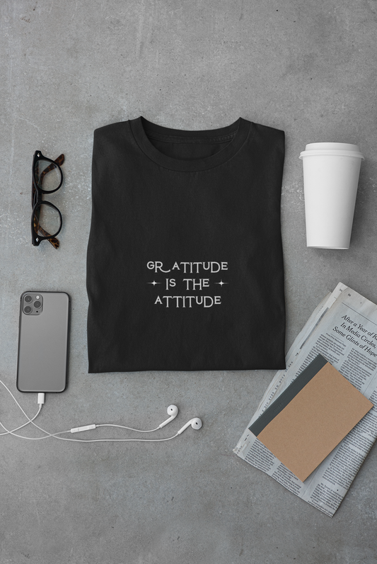 Gratitude is the Attitude Unisex Softstyle T-Shirt - Gift for Her/Him, Empowering Tee for Teachers, Graduation