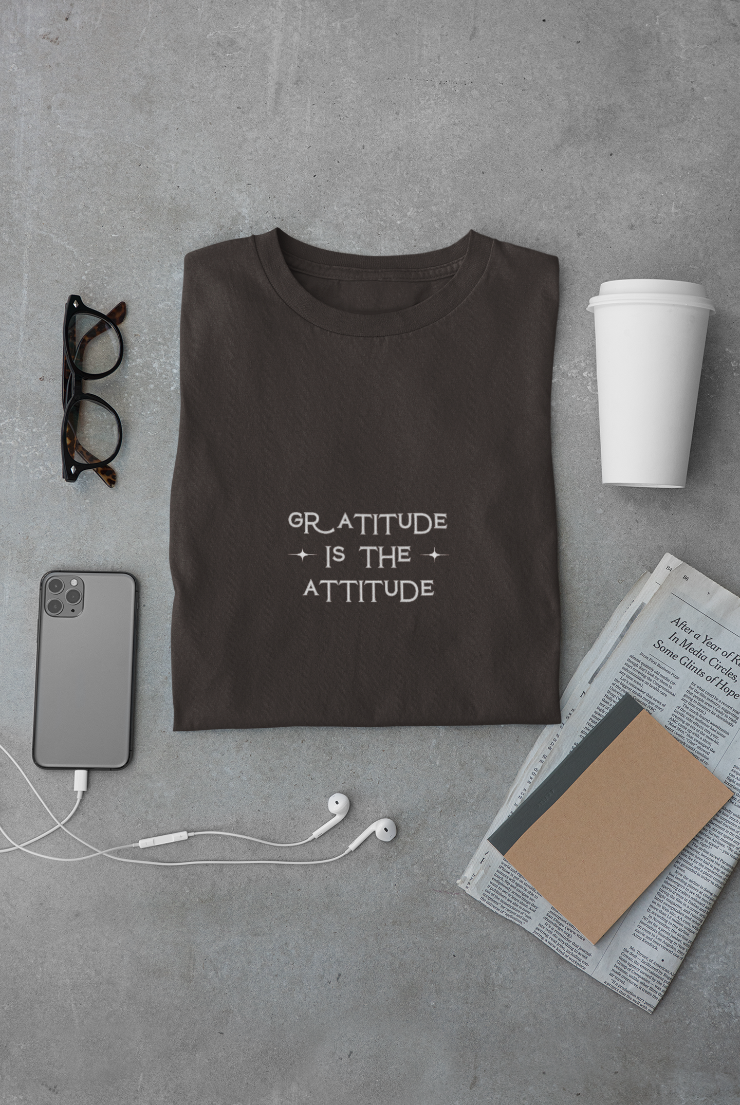 Gratitude is the Attitude Unisex Softstyle T-Shirt - Gift for Her/Him, Empowering Tee for Teachers, Graduation
