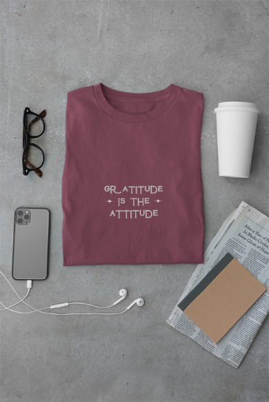 Gratitude is the Attitude Unisex Softstyle T-Shirt - Gift for Her/Him, Empowering Tee for Teachers, Graduation