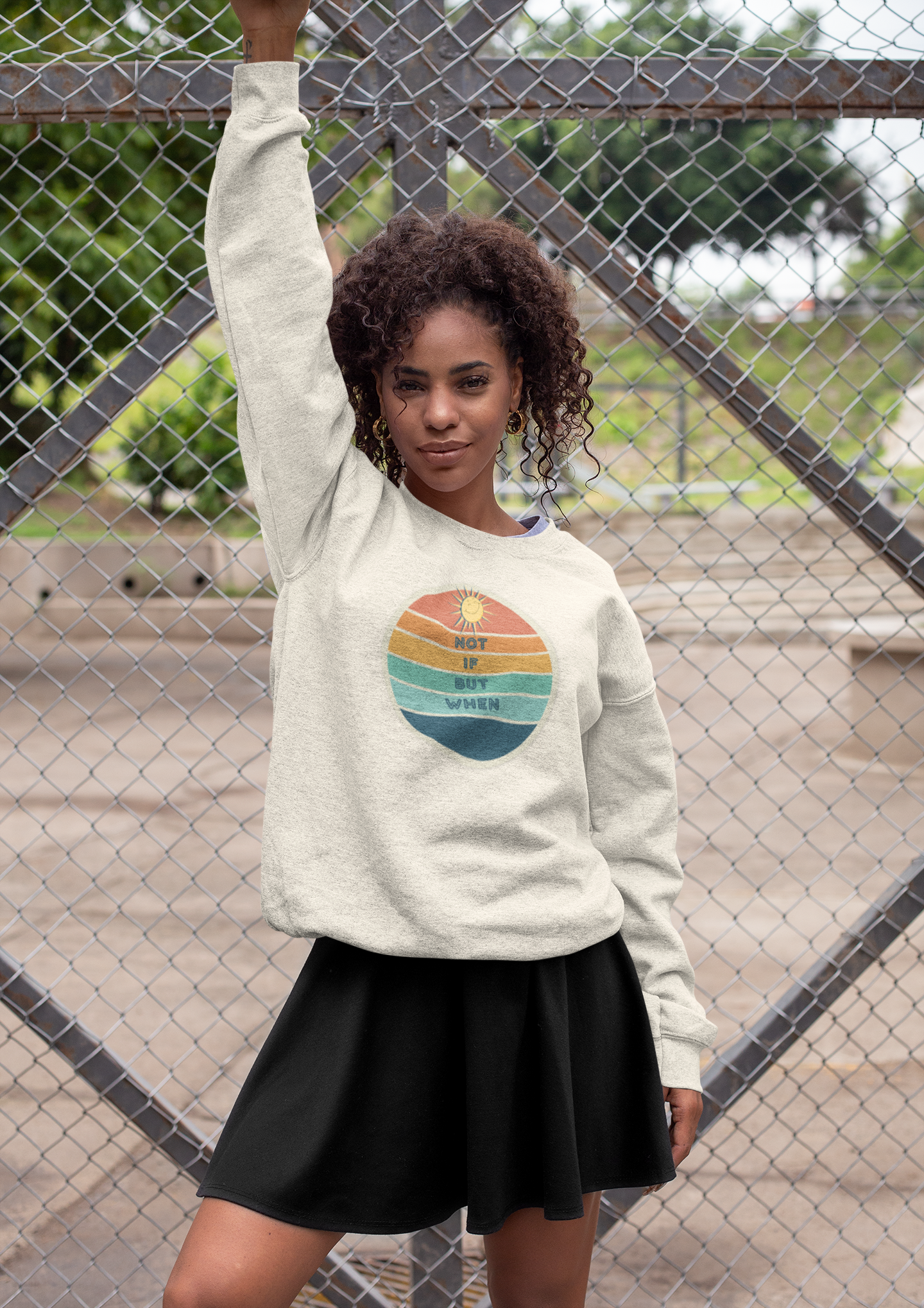 Not If But When Unisex Lightweight Crewneck Sweatshirt
