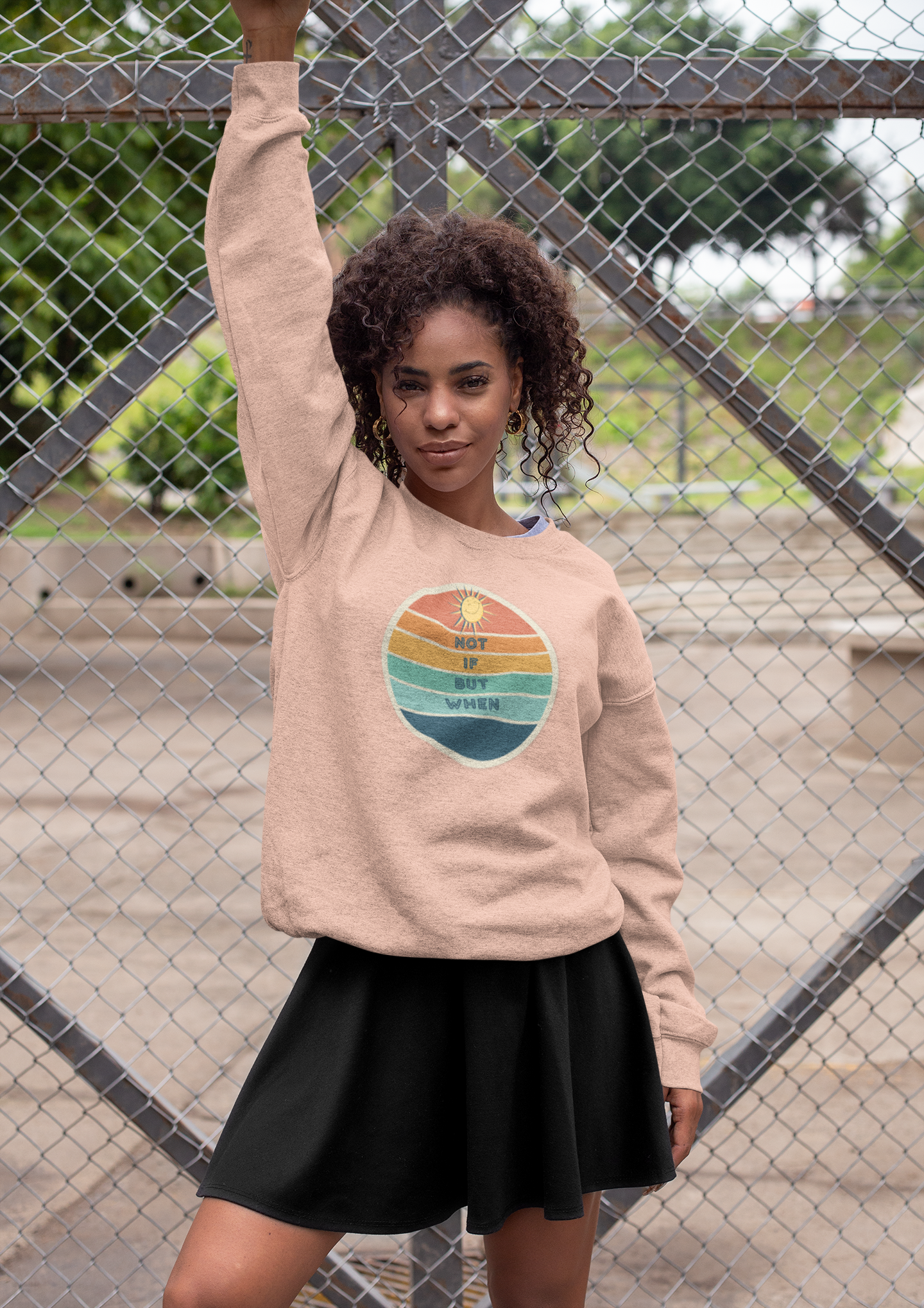 Not If But When Unisex Lightweight Crewneck Sweatshirt