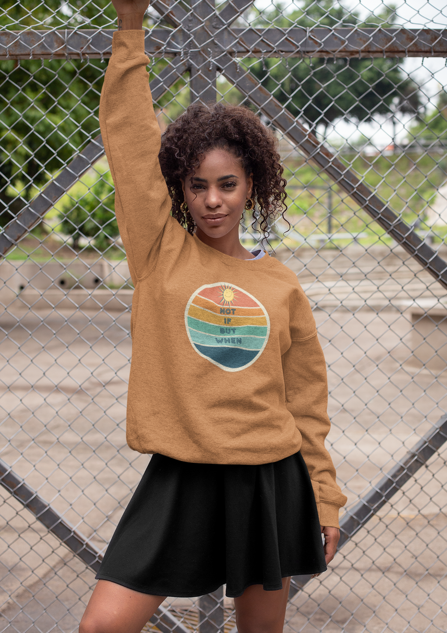 Not If But When Unisex Lightweight Crewneck Sweatshirt