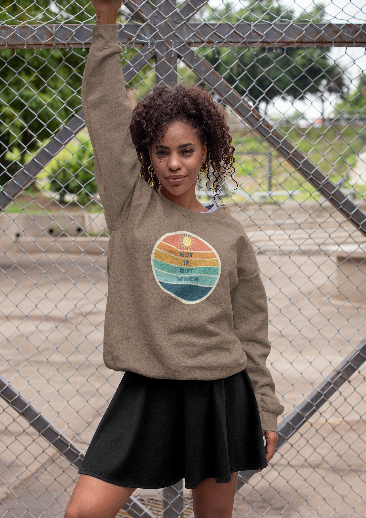 Not If But When Unisex Lightweight Crewneck Sweatshirt