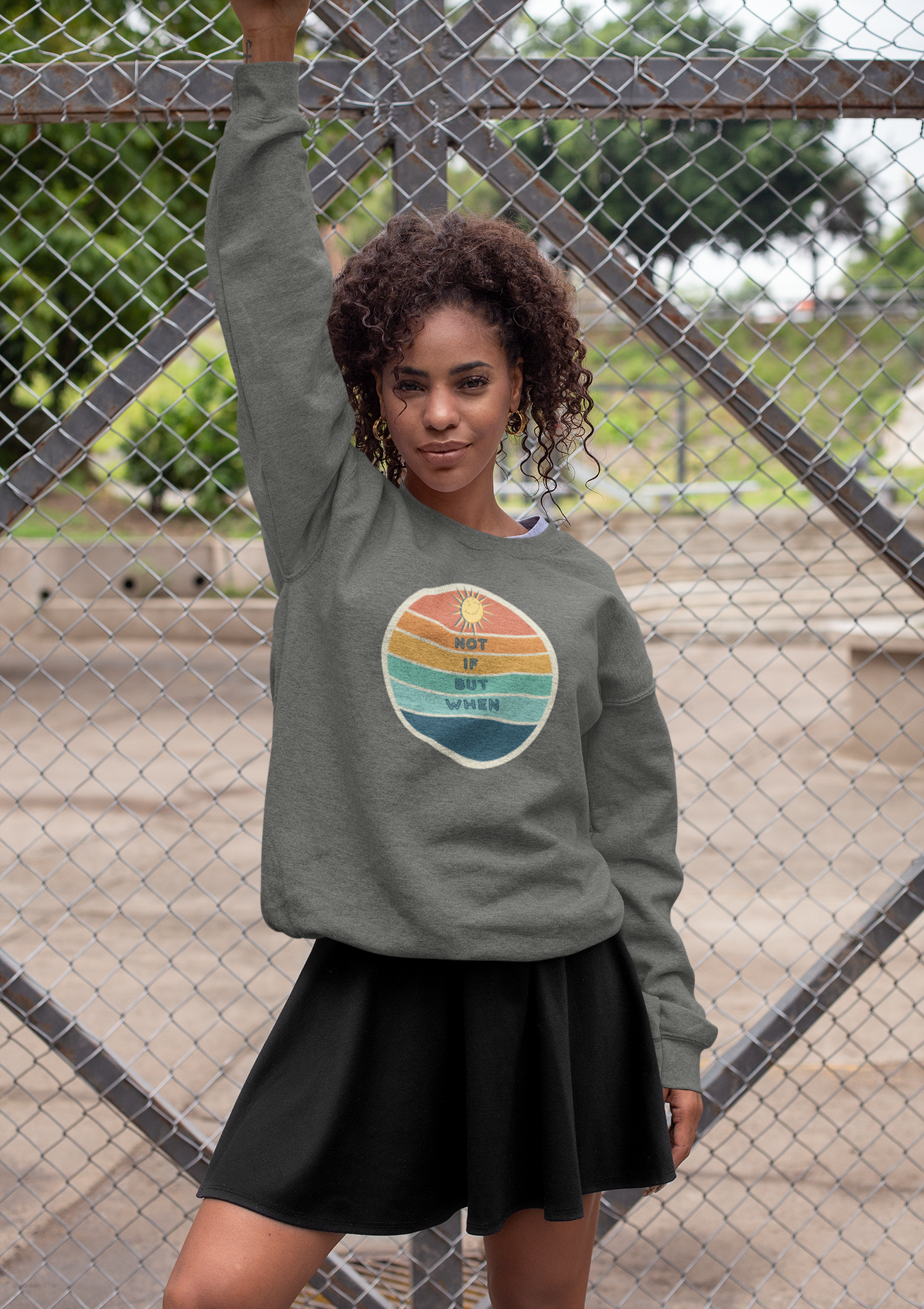 Not If But When Unisex Lightweight Crewneck Sweatshirt