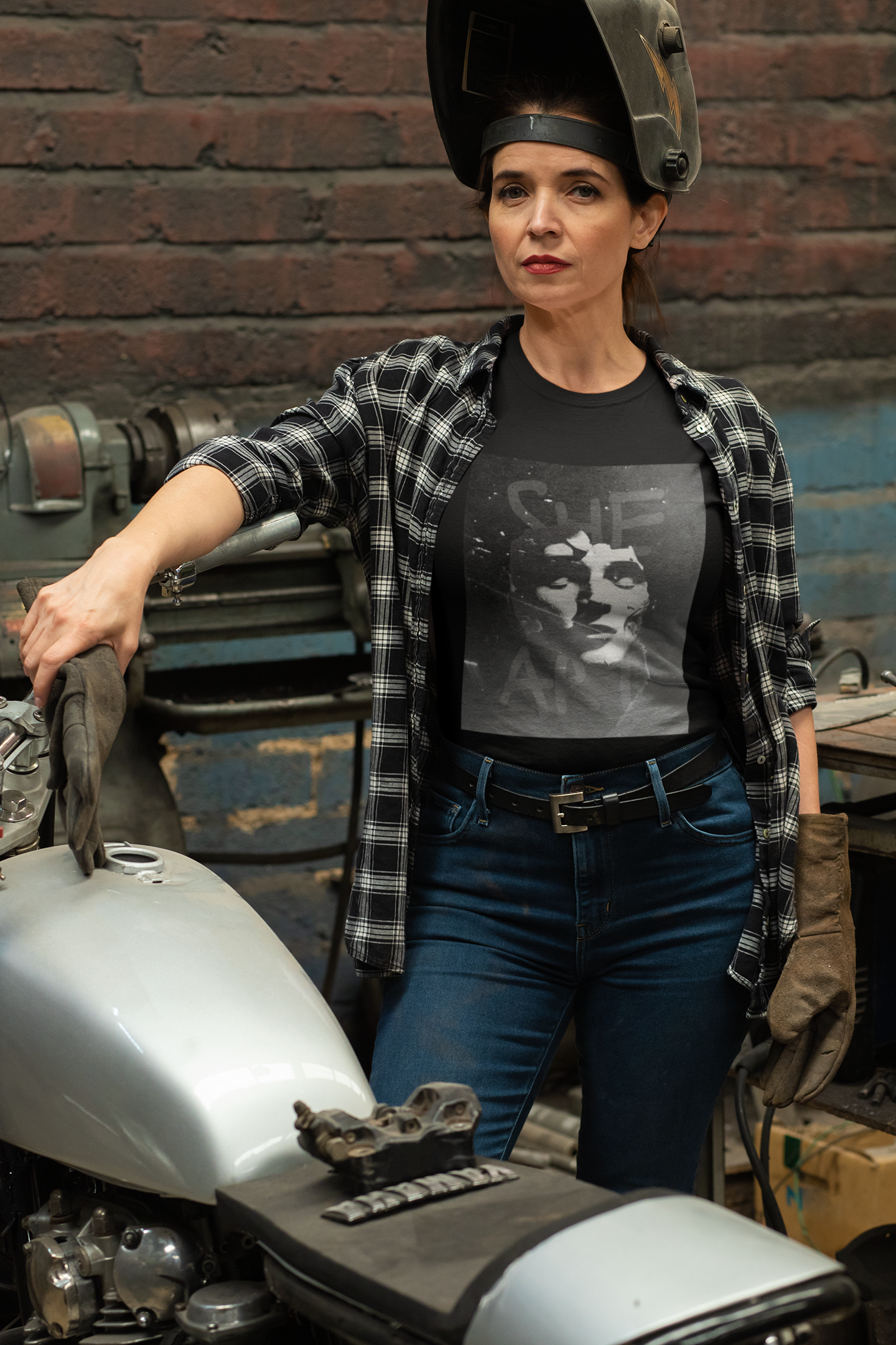 Abstract "She Art" Unisex Softstyle T-Shirt - Empowering Apparel and Gift for Artists