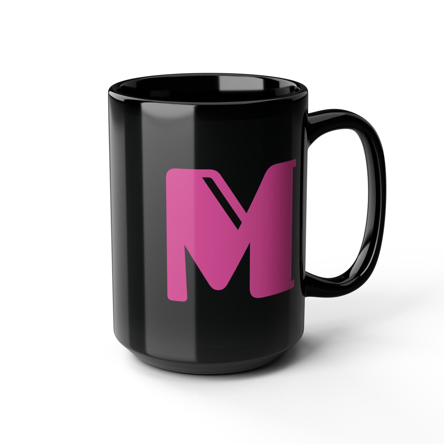 Mug Hot Pink Initial Black "M"