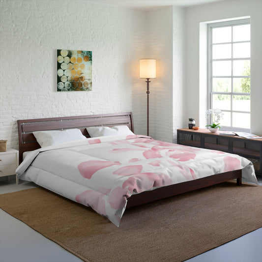 Pink Rose Petals Comforter
