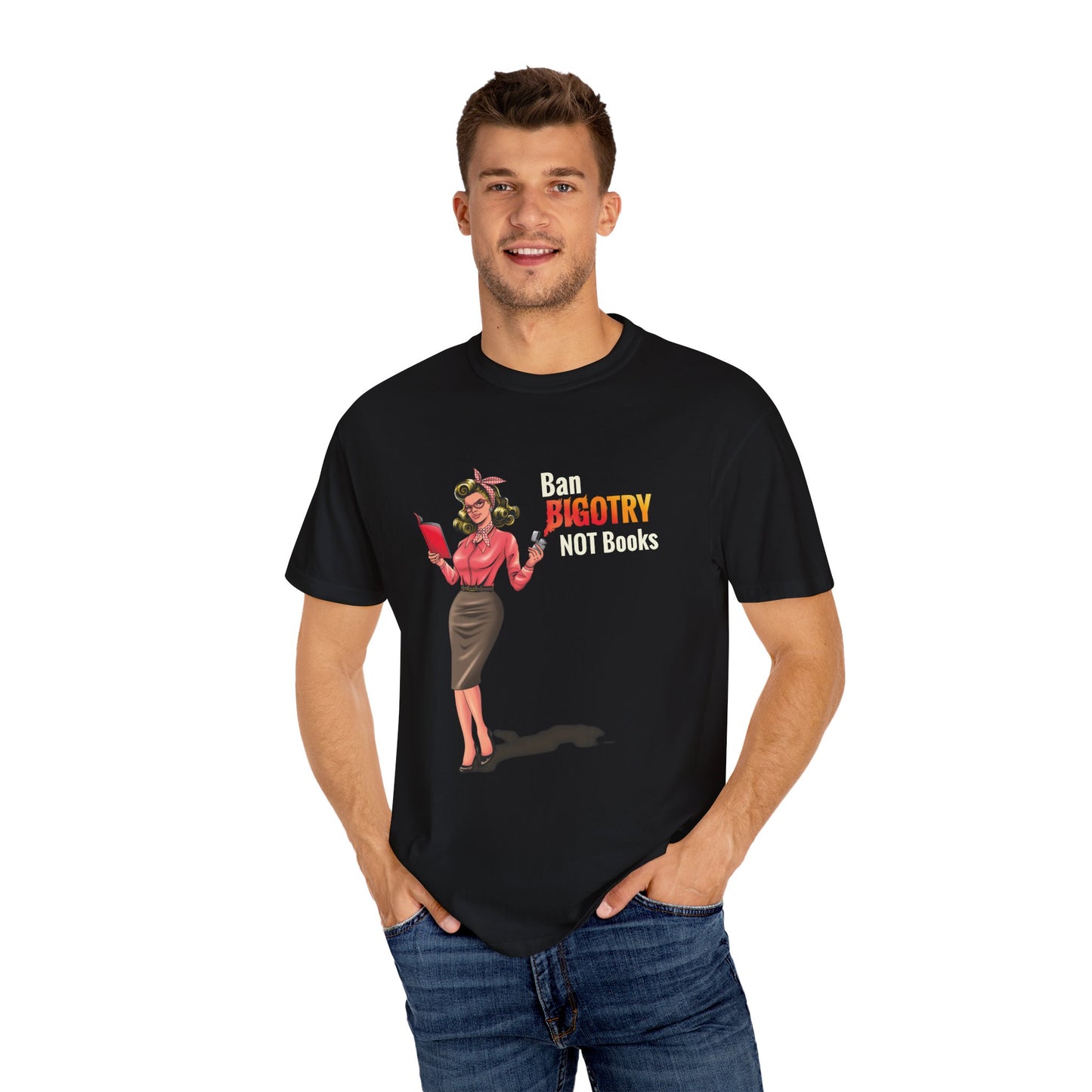 Vintage Ban Bigotry Not Books Tee