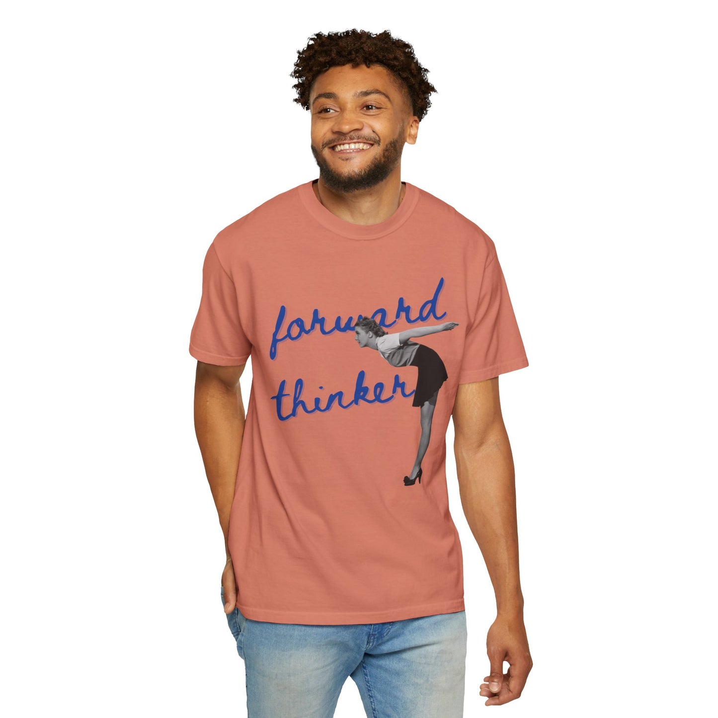 Forward Thinker Unisex Garment-Dyed T-shirt Blue
