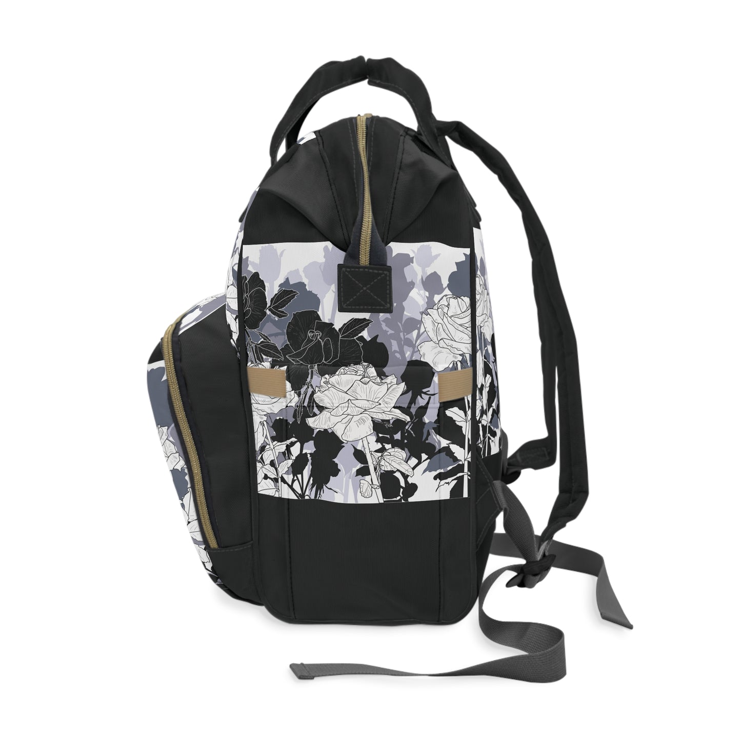 Roses for Mommy Multifunctional Diaper Backpack