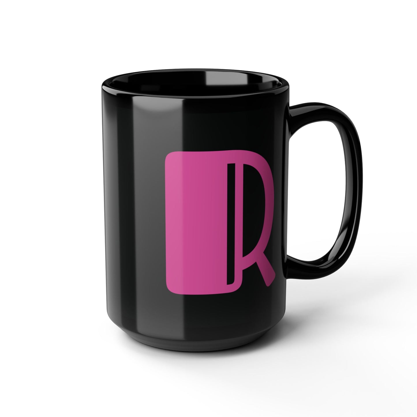 Mug Hot Pink Initial Black "R"