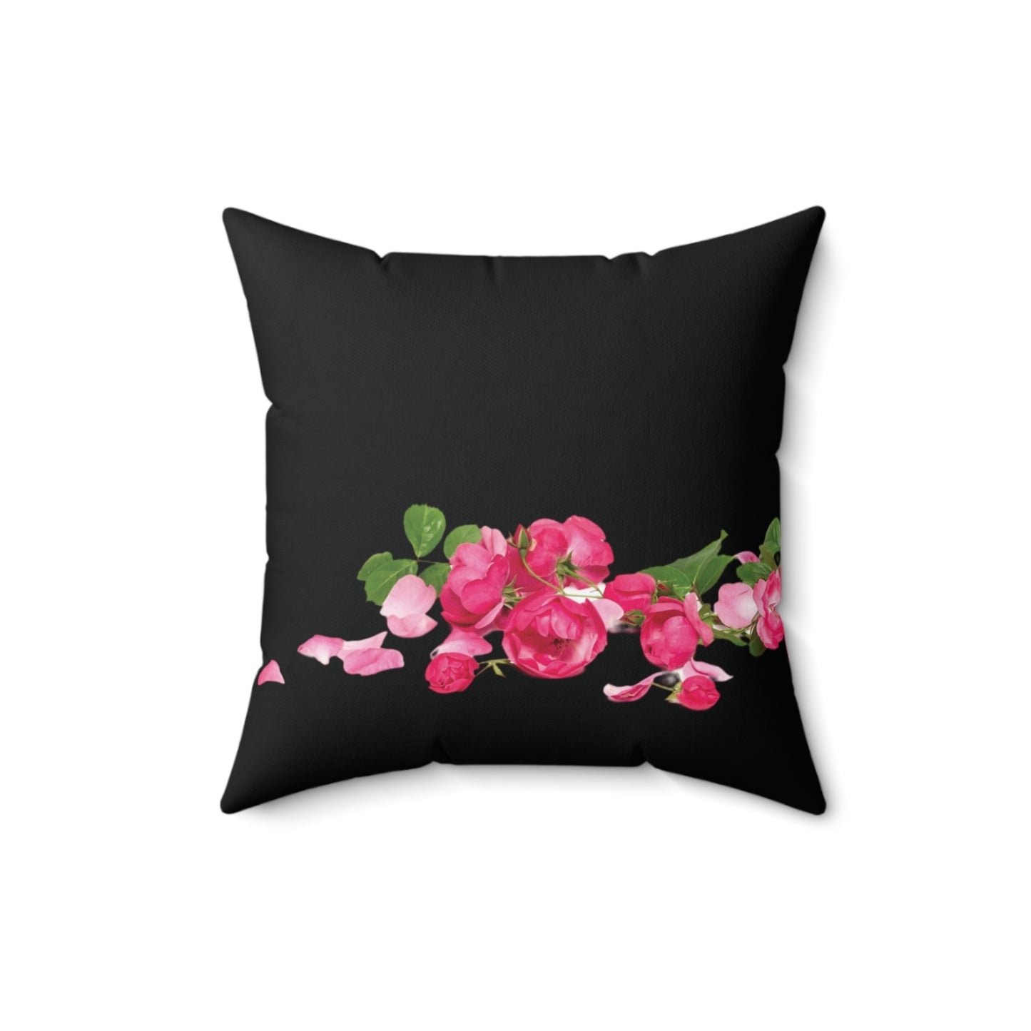 Roses on the Ground Spun Polyester Square Pillow