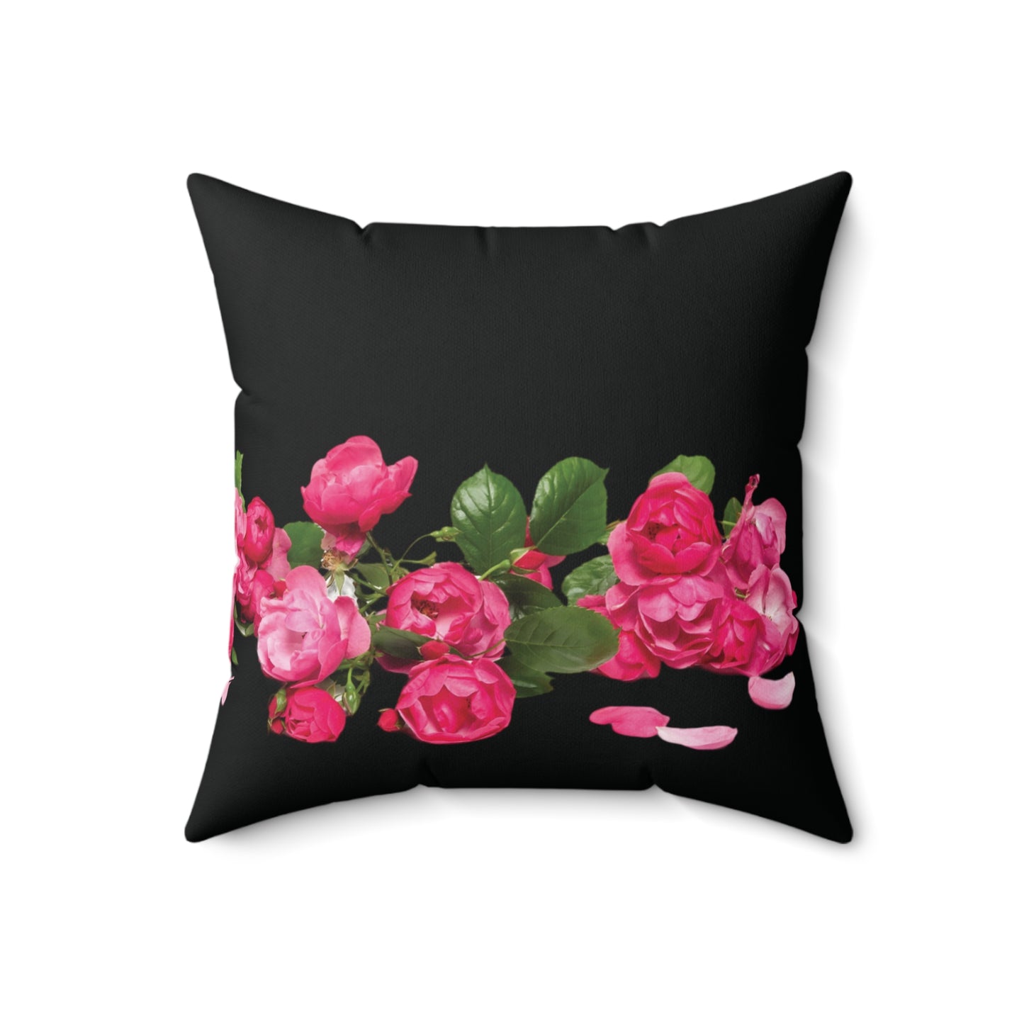 Roses on the Ground Spun Polyester Square Pillow