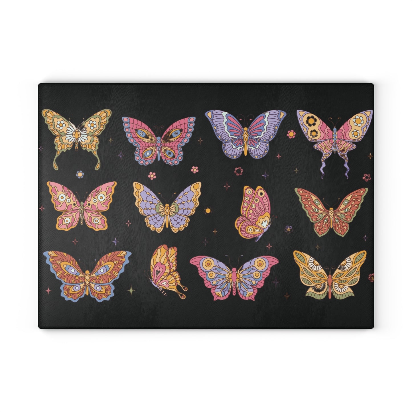 Glass Cutting Board - Bounty of Butterflies Kitchen Decor