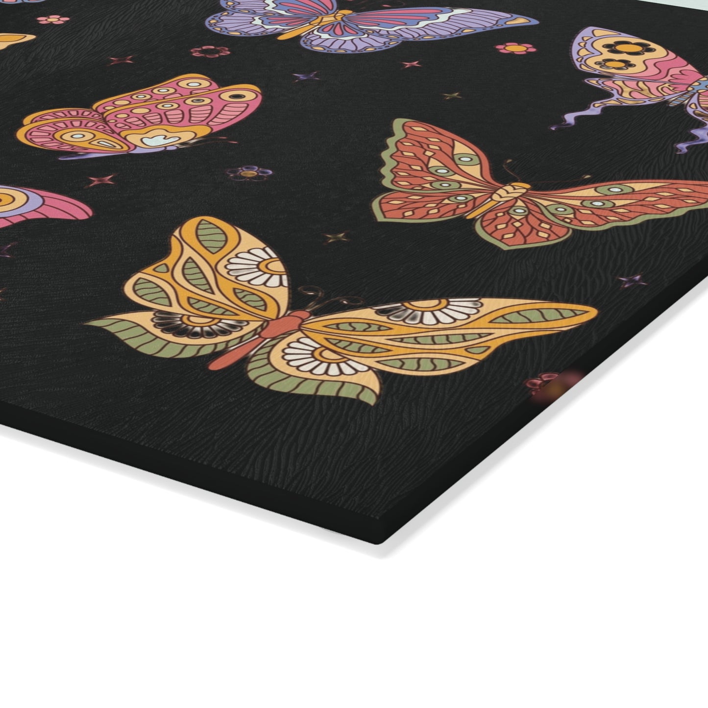 Glass Cutting Board - Bounty of Butterflies Kitchen Decor