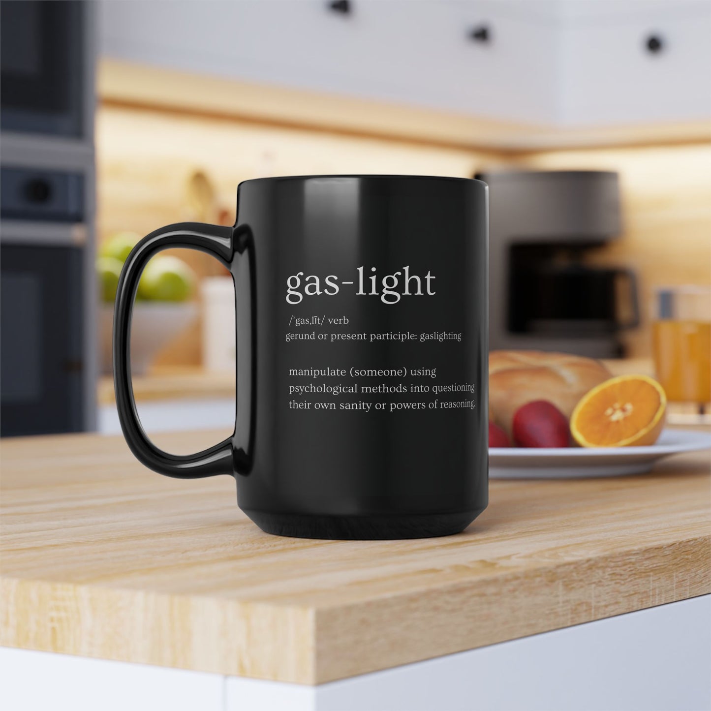 The Definition of Gaslighting Black Mug (11oz, 15oz)