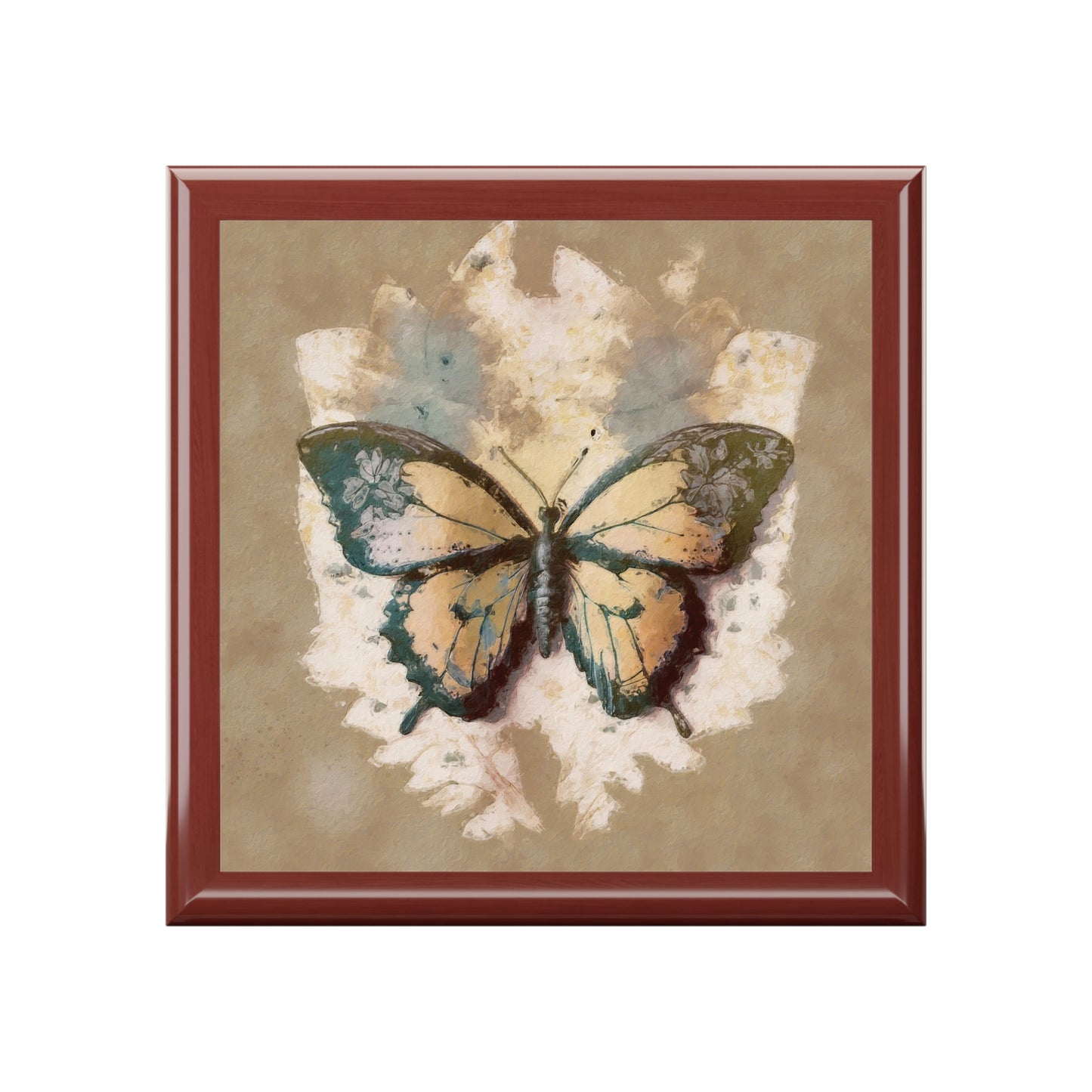 Wooden Vintage Butterfly Jewelry Box - Mother's Day Gift Idea