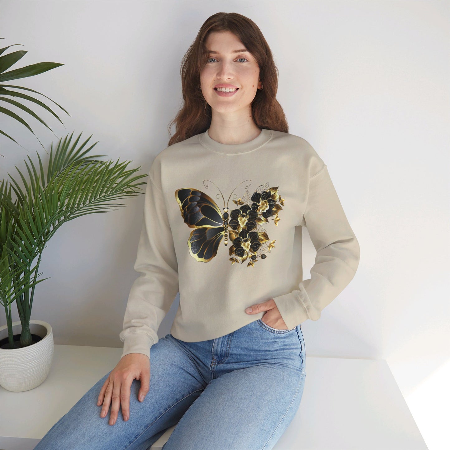 Butterflower Unisex Heavy Blend™ Crewneck Sweatshirt