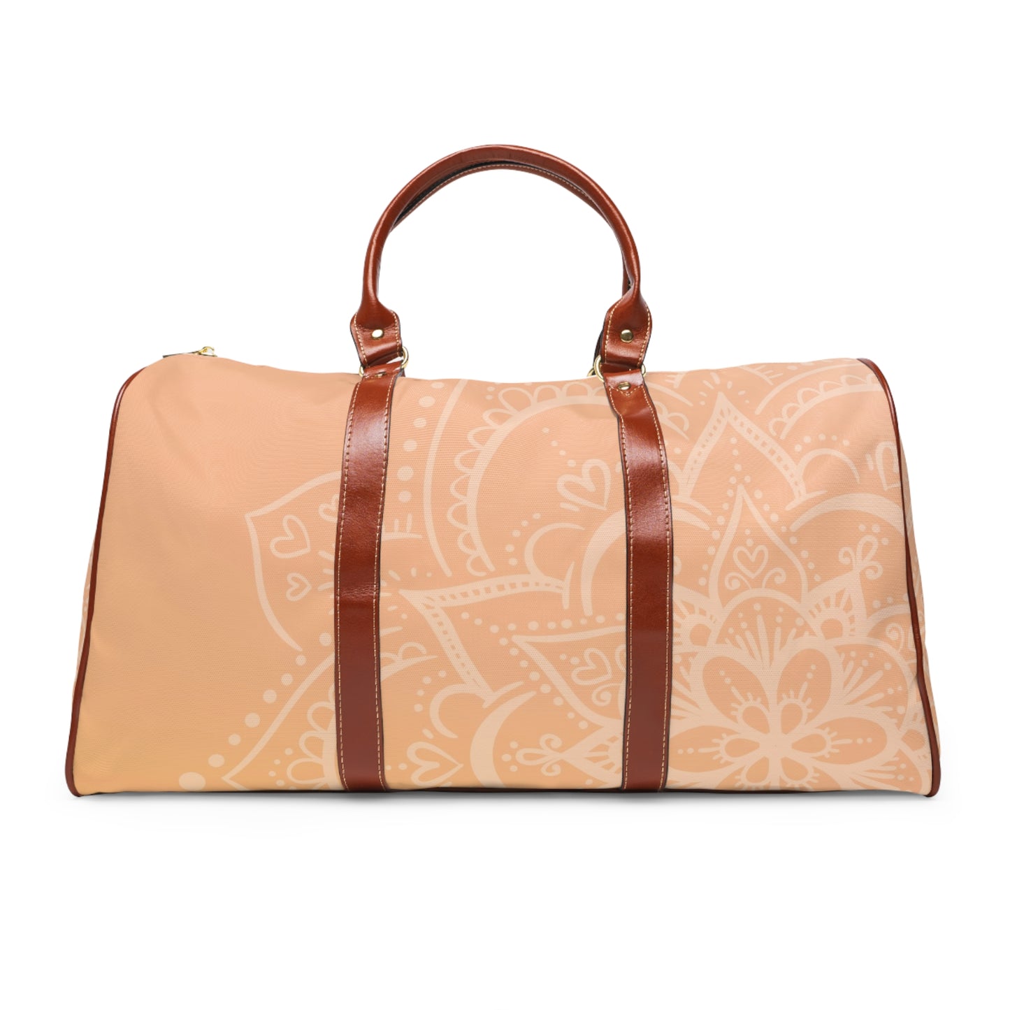 Mandala Peach Waterproof Travel Bag