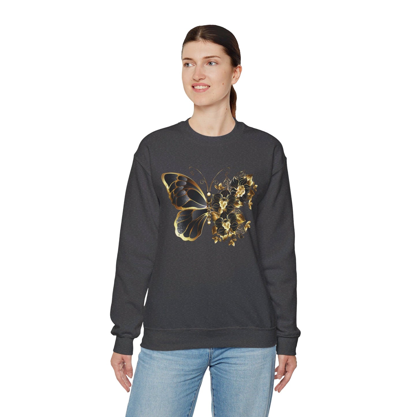 Butterflower Unisex Heavy Blend™ Crewneck Sweatshirt