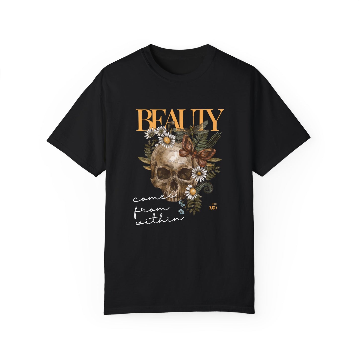 Skull Graphic Tee-Beauty Comes From Within