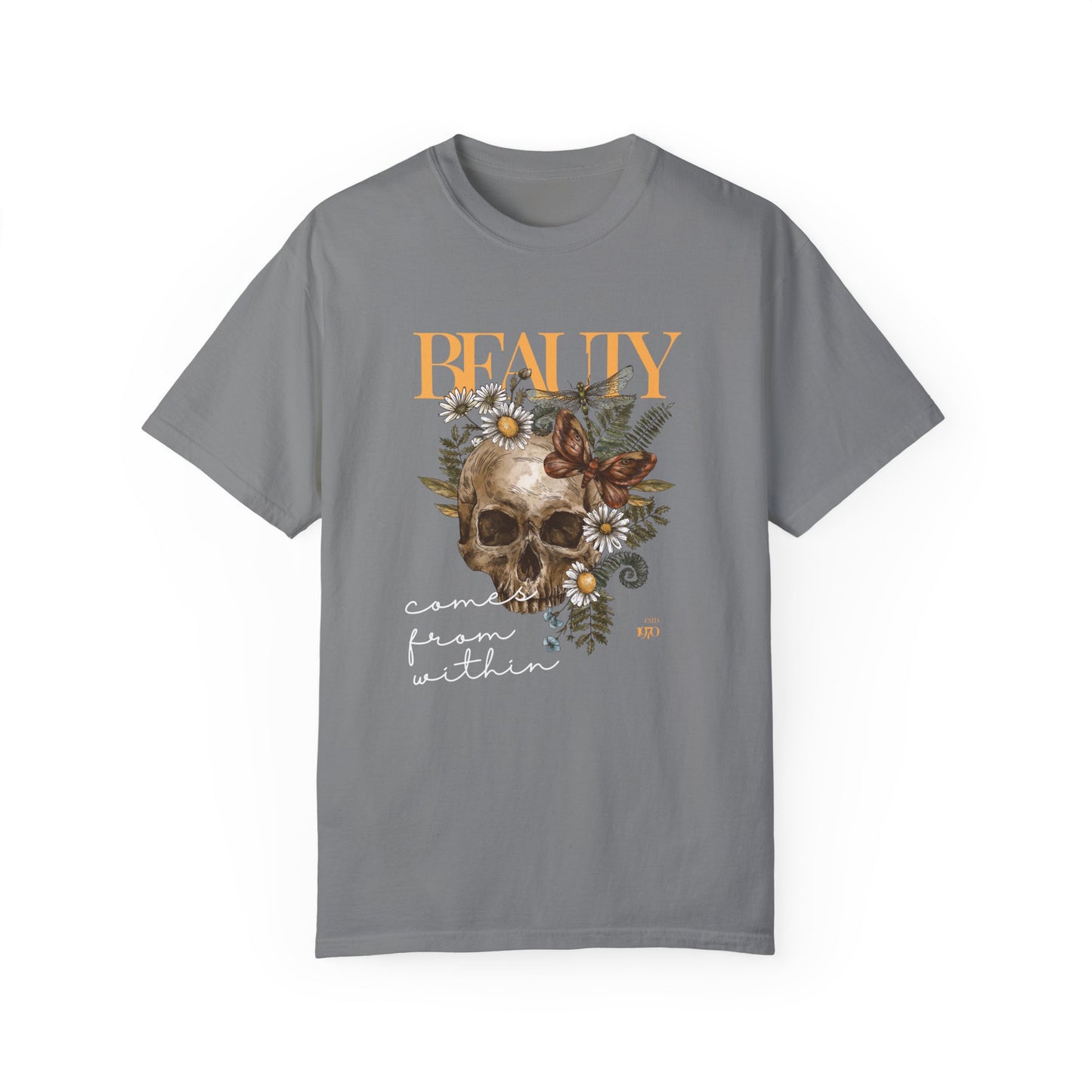 Skull Graphic Tee-Beauty Comes From Within