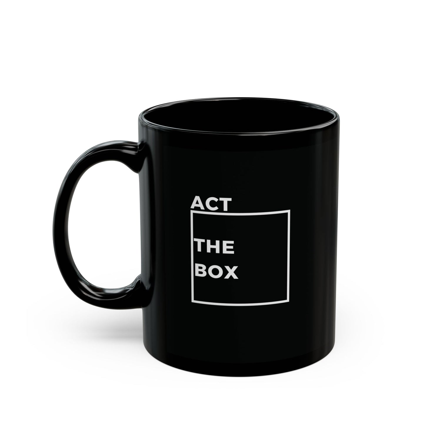 Mug: Act Outside the Box 100% Ceramic Coffee Mug - Gift for Her or Him