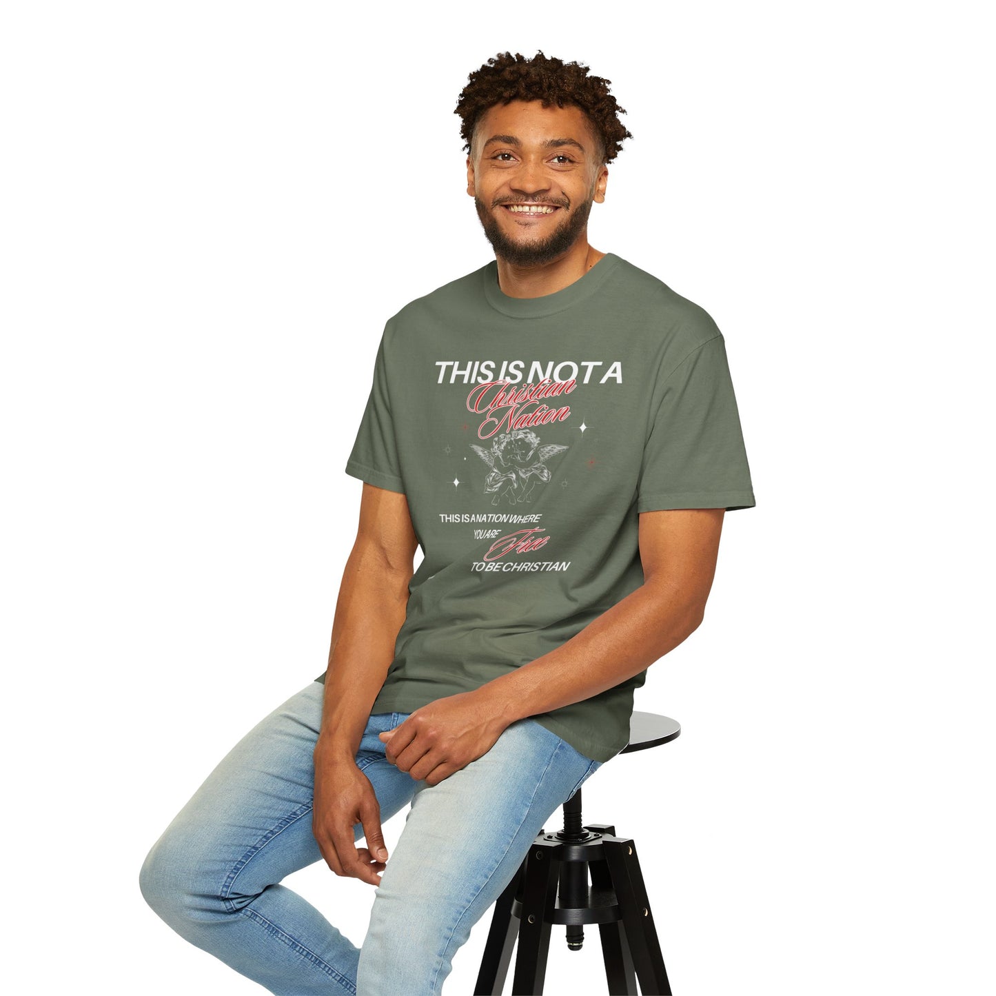 This is Not a Christian Nation Unisex Garment-Dyed T-shirt Dark Colors