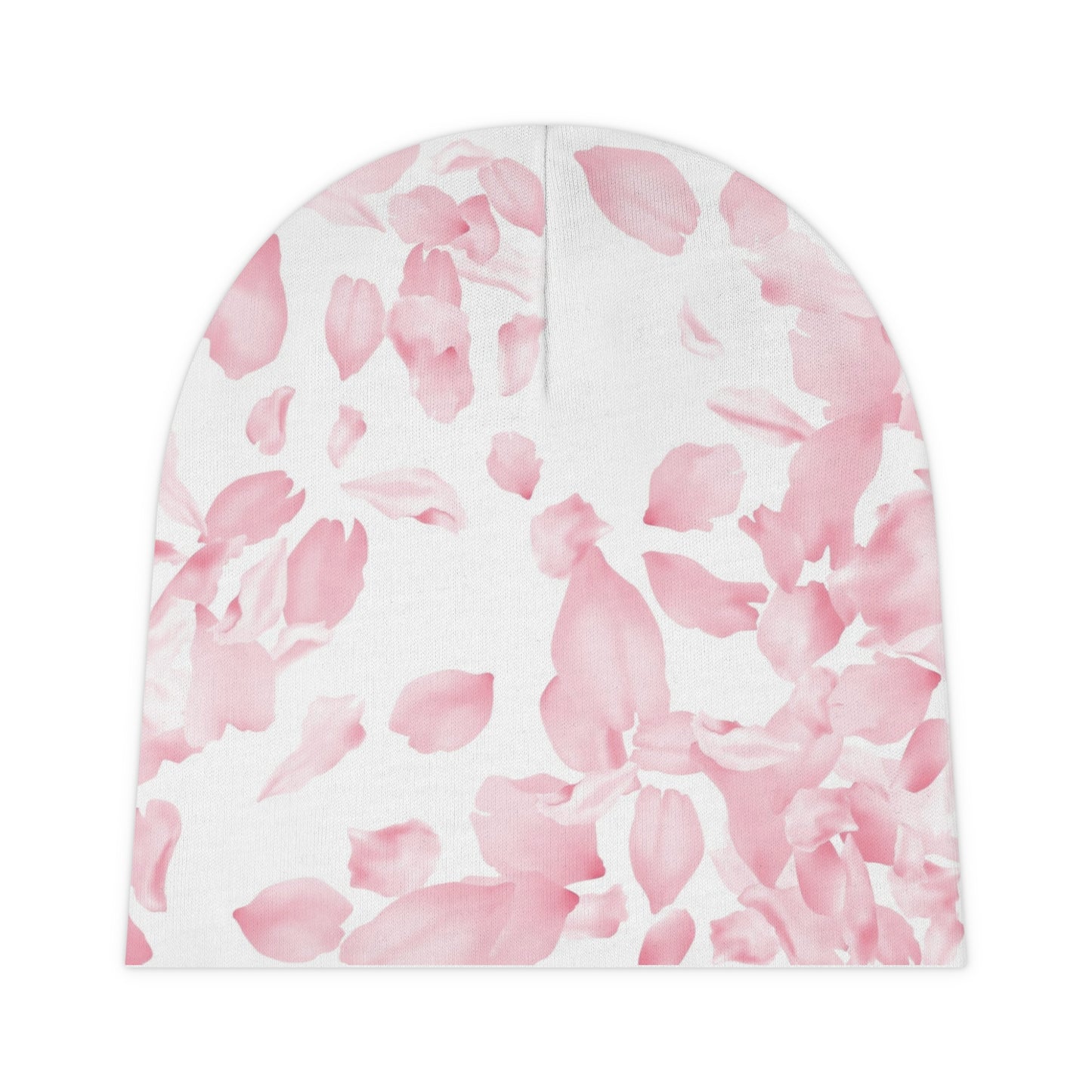 Baby Beanie, (Pink Rose Petals Design)