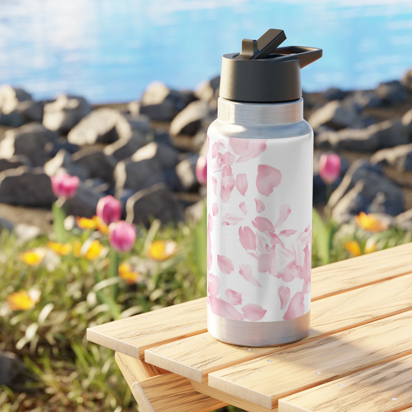 Pink Rose Petals Gator Tumbler, 32oz