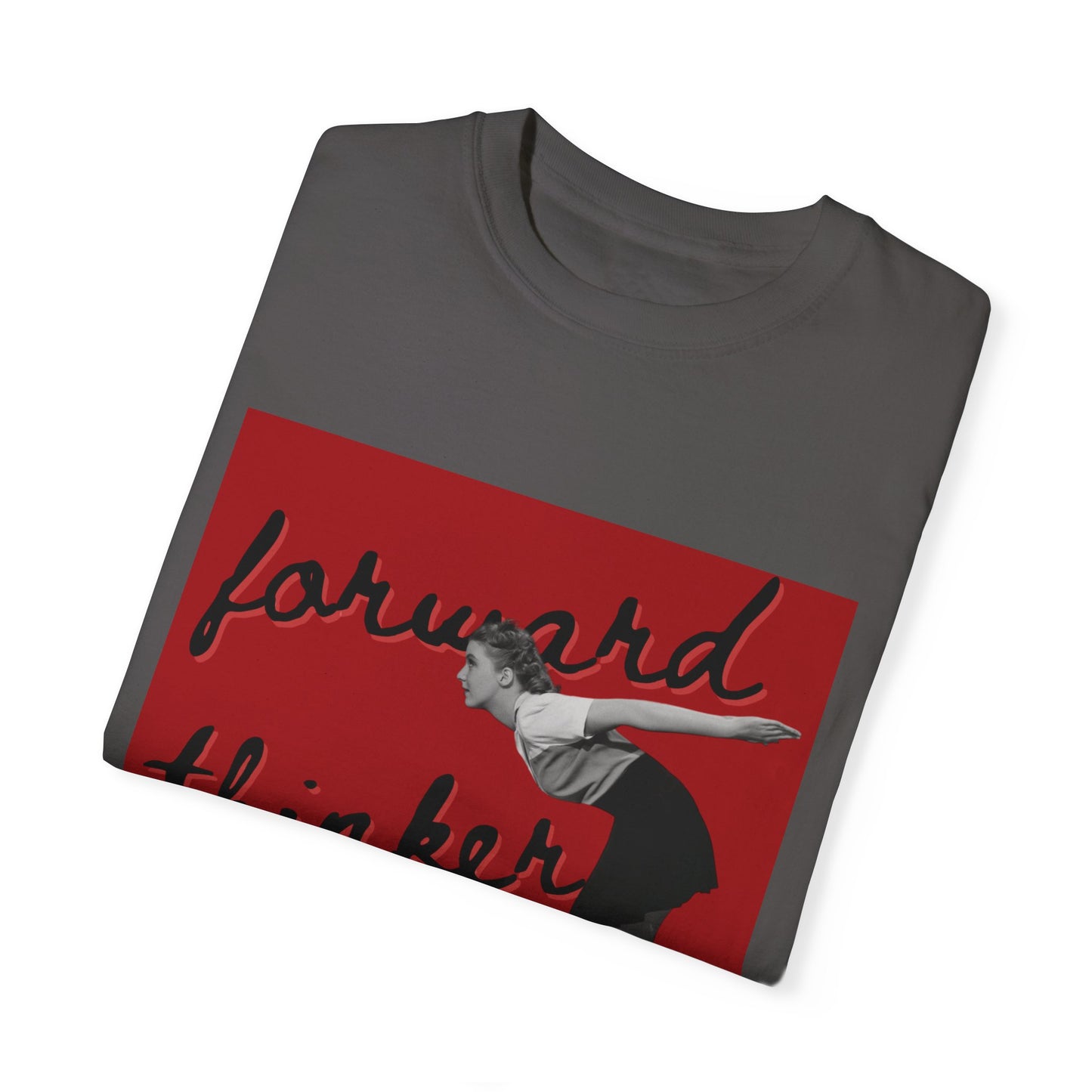 Forward Thinker Unisex Cotton T-shirt Red Solid