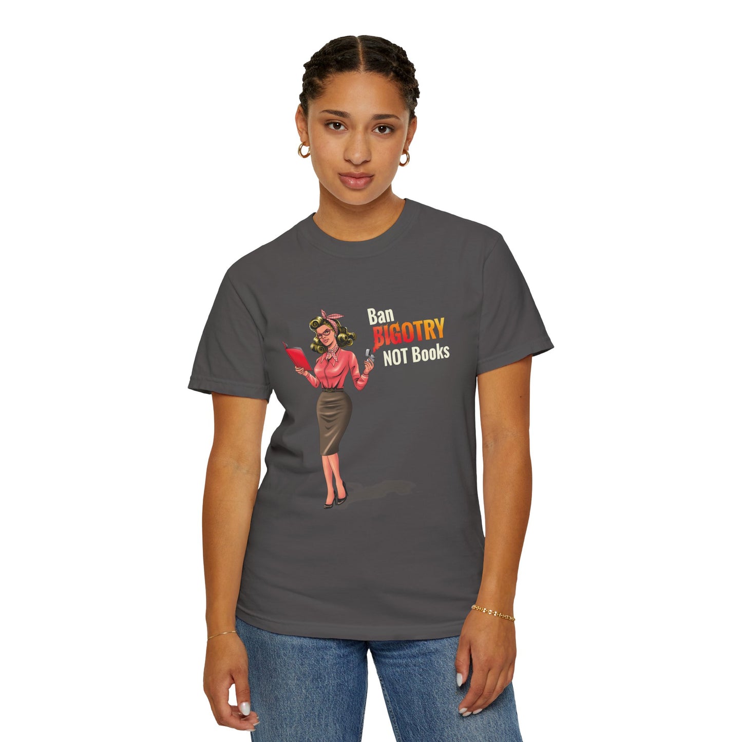 Vintage Ban Bigotry Not Books Tee