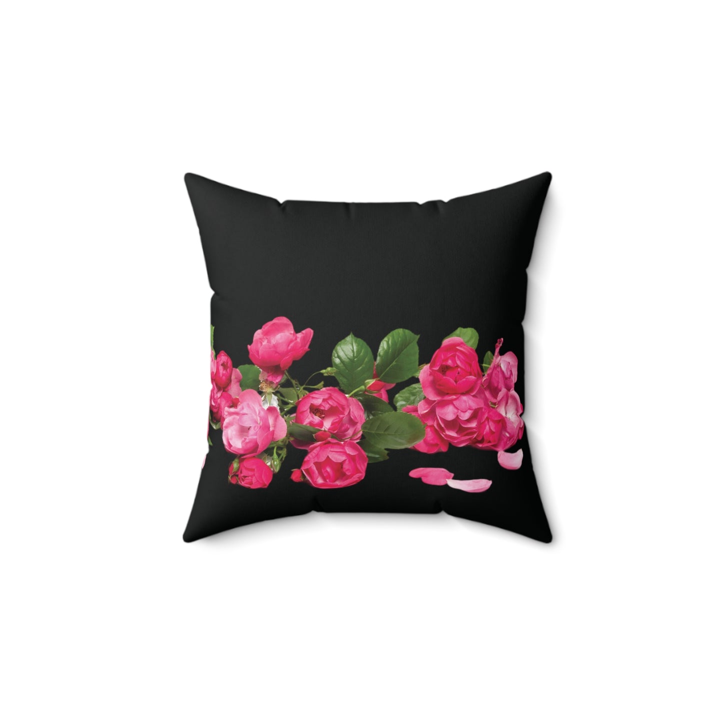 Roses on the Ground Spun Polyester Square Pillow