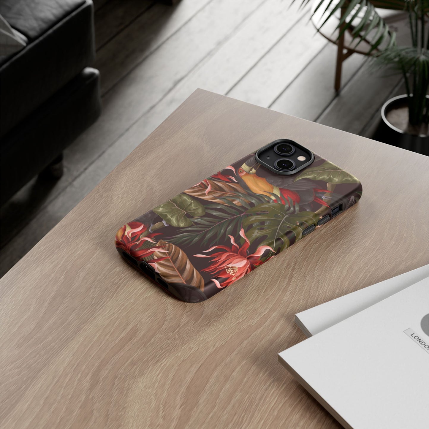 Tough Cases Phone Unique Floral Design with Bird