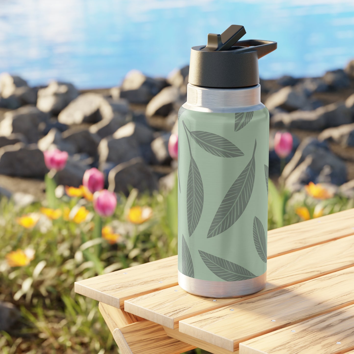 Sage Leaves Gator Tumbler, 32oz