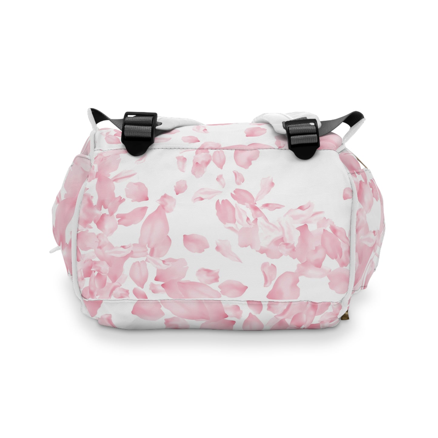 Pink Rose Petals Multifunctional Diaper Backpack