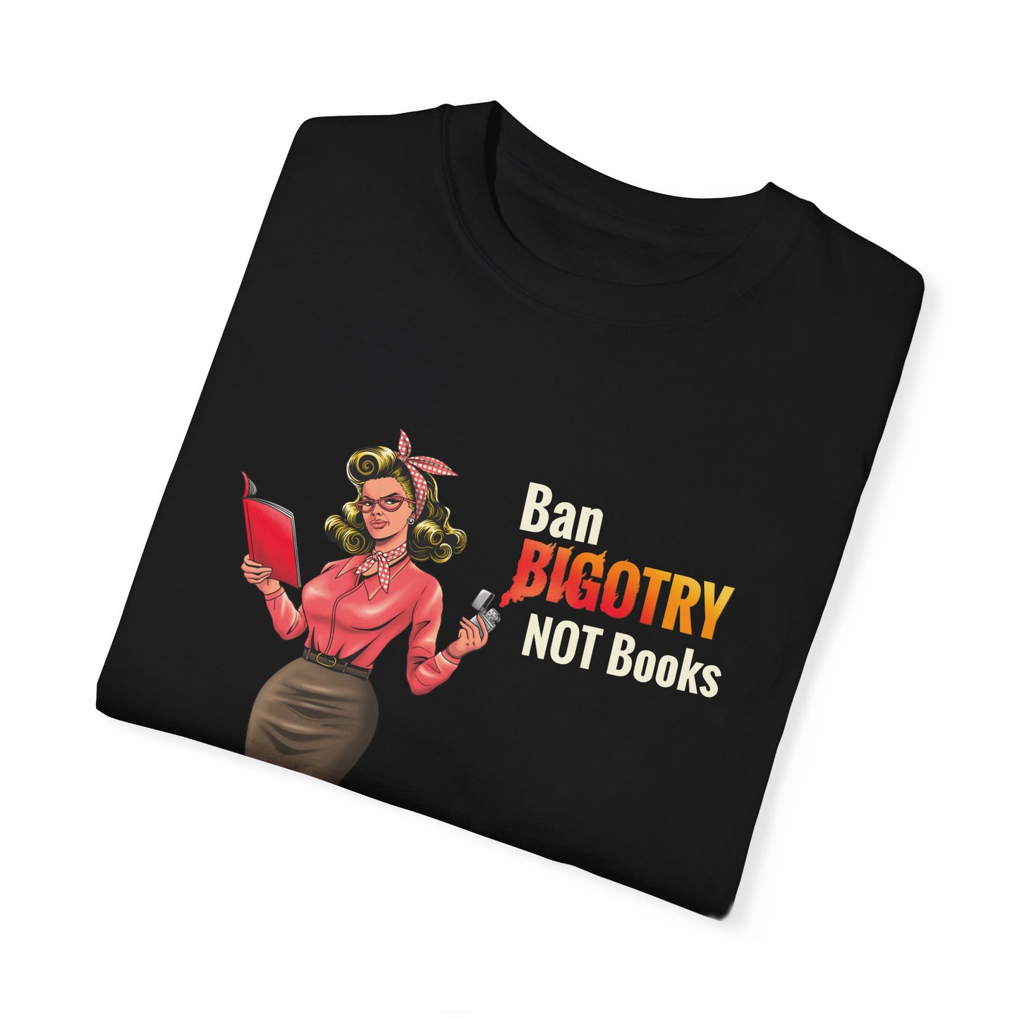Vintage Ban Bigotry Not Books Tee