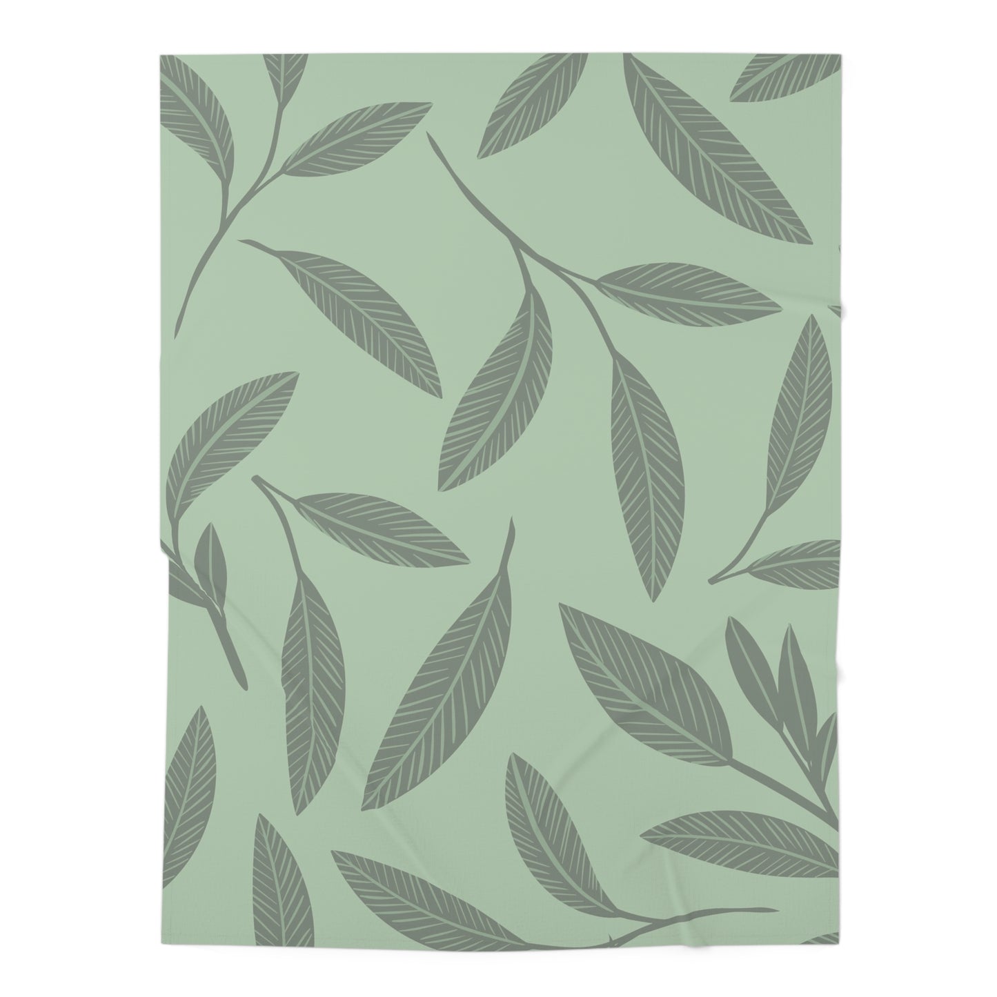 Baby Swaddling Blanket (Sage Leaves Design)