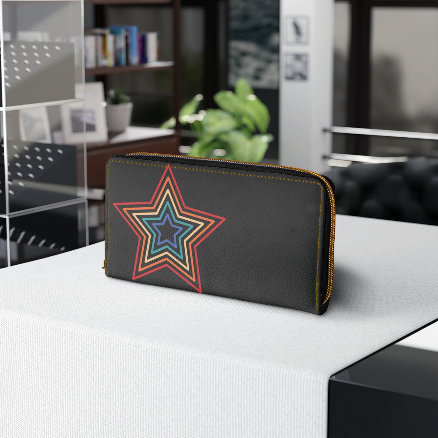 1970's Rainbow Zipper Wallet