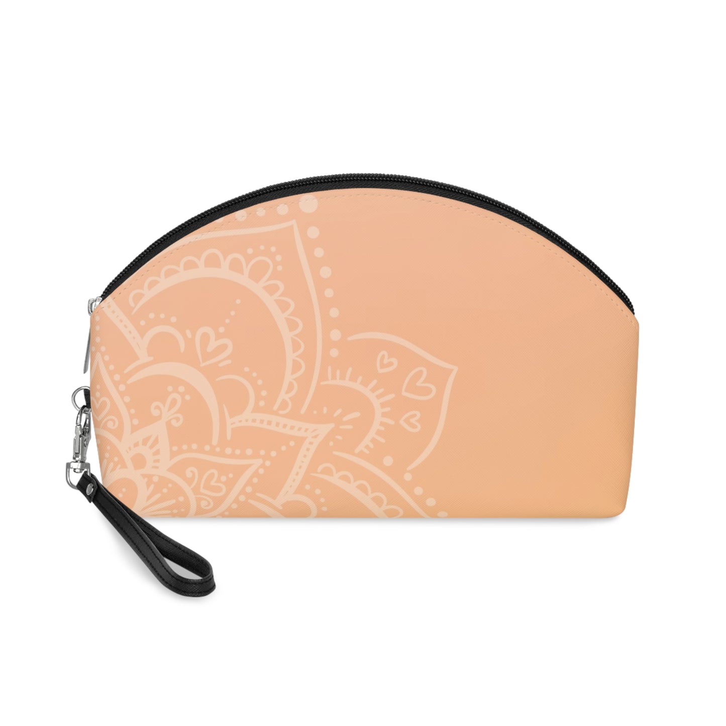 Mandala Peach Makeup Bag