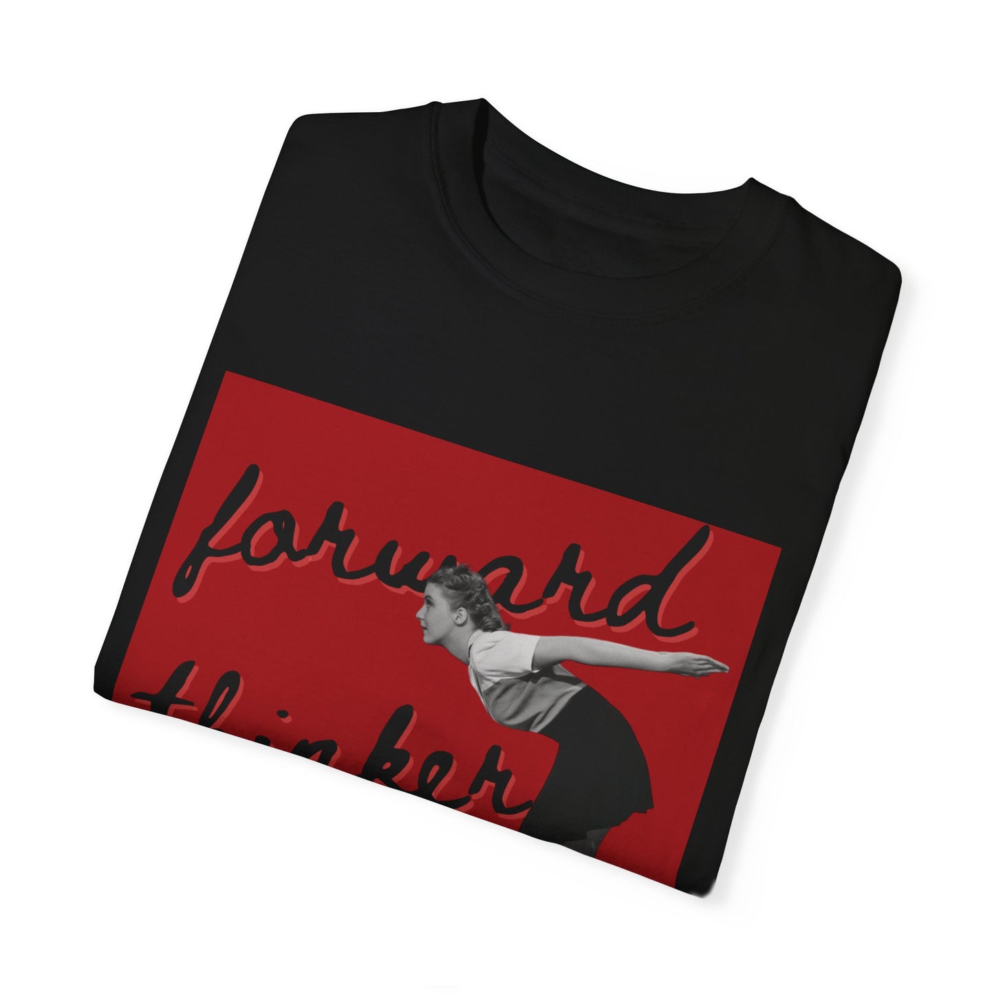 Forward Thinker Unisex Cotton T-shirt Red Solid