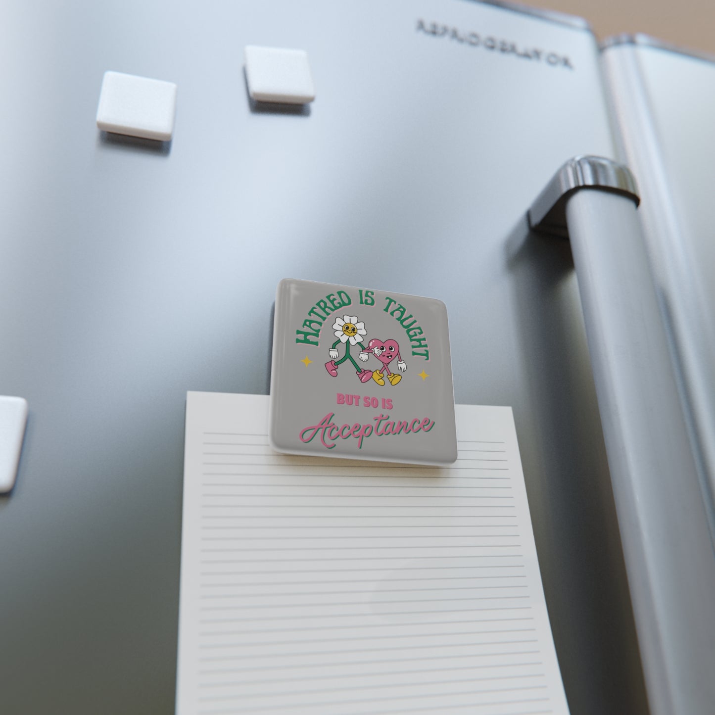 Hatred Is Taught Porcelain Magnet, Square