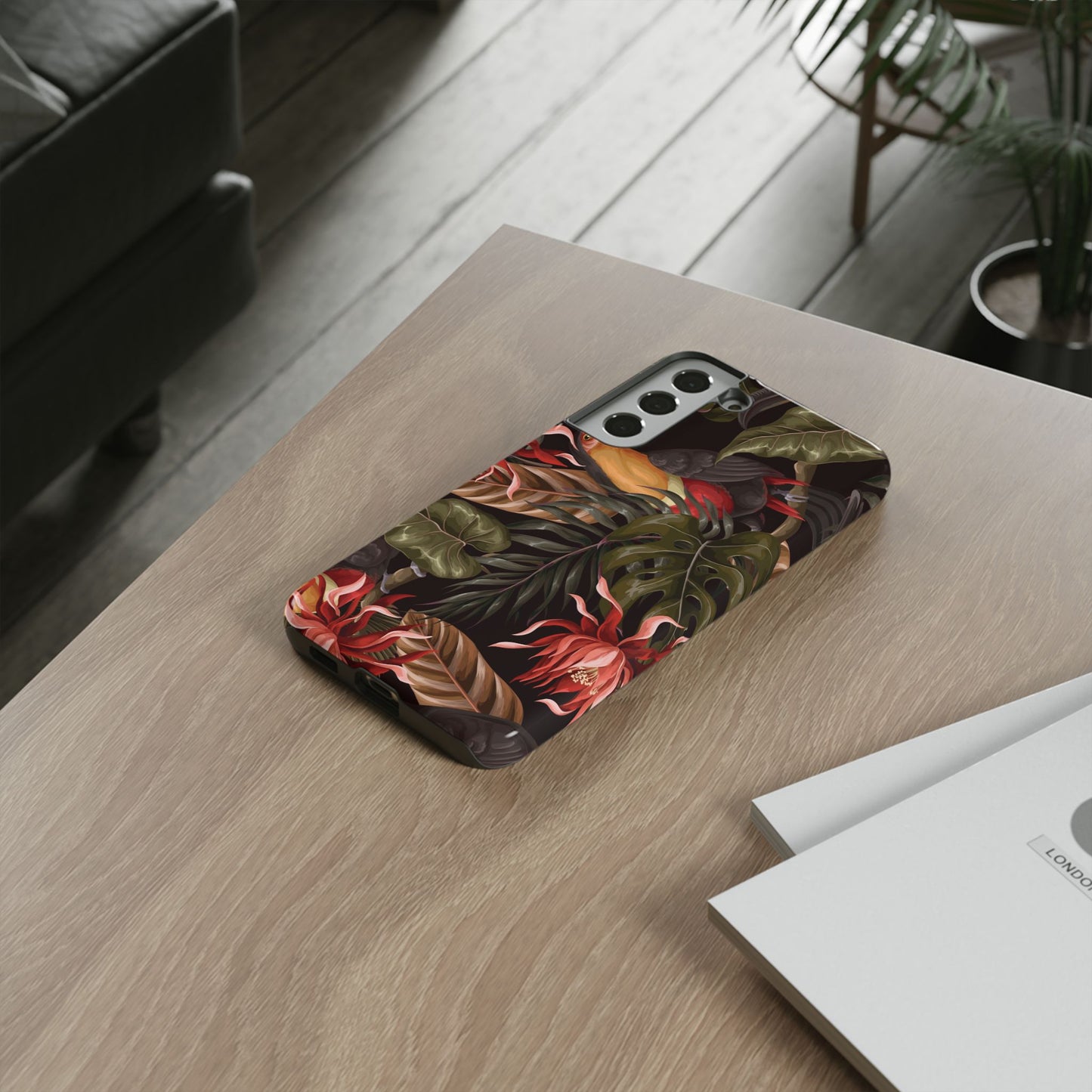 Tough Cases Phone Unique Floral Design with Bird