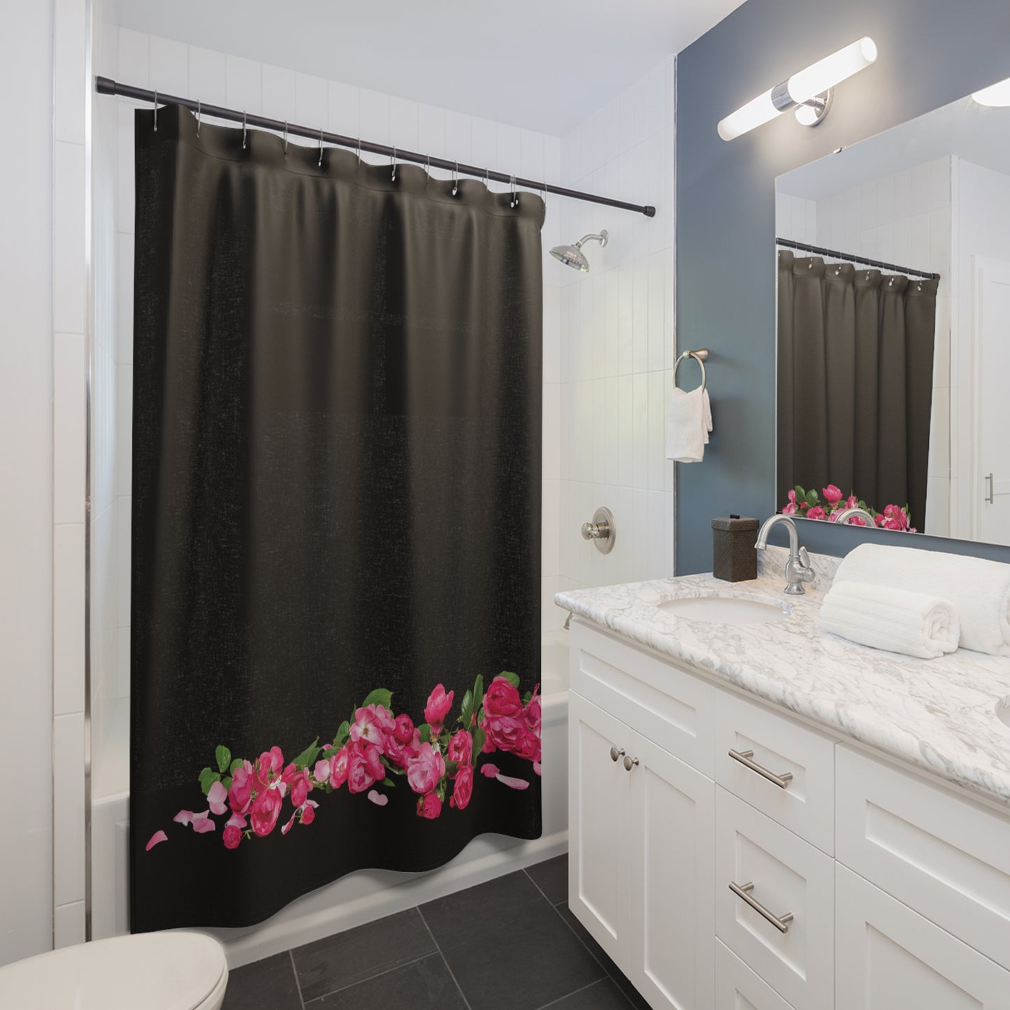 Roses on the Ground Shower Curtains