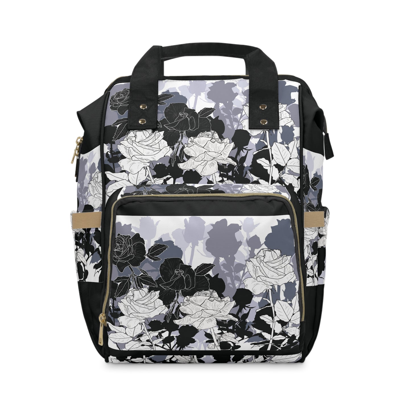 Roses for Mommy Multifunctional Diaper Backpack