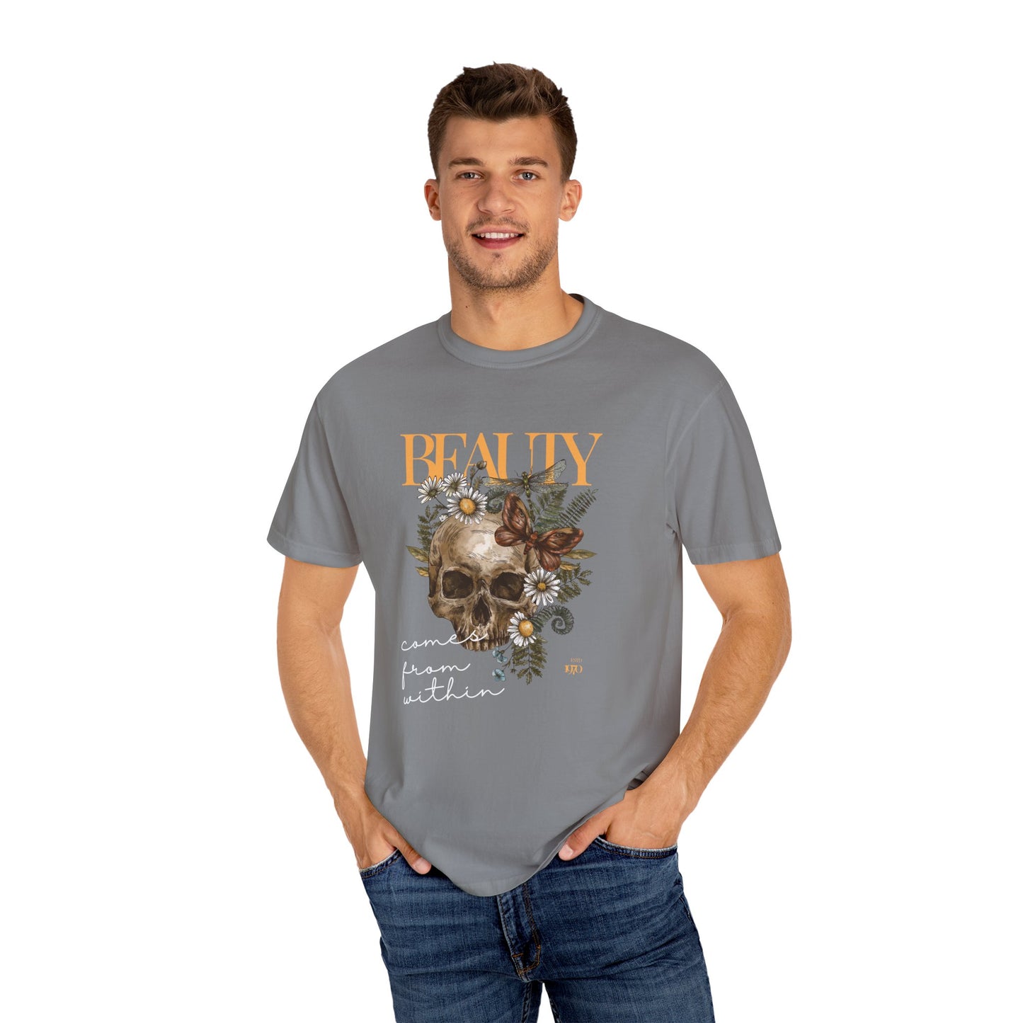Skull Graphic Tee-Beauty Comes From Within