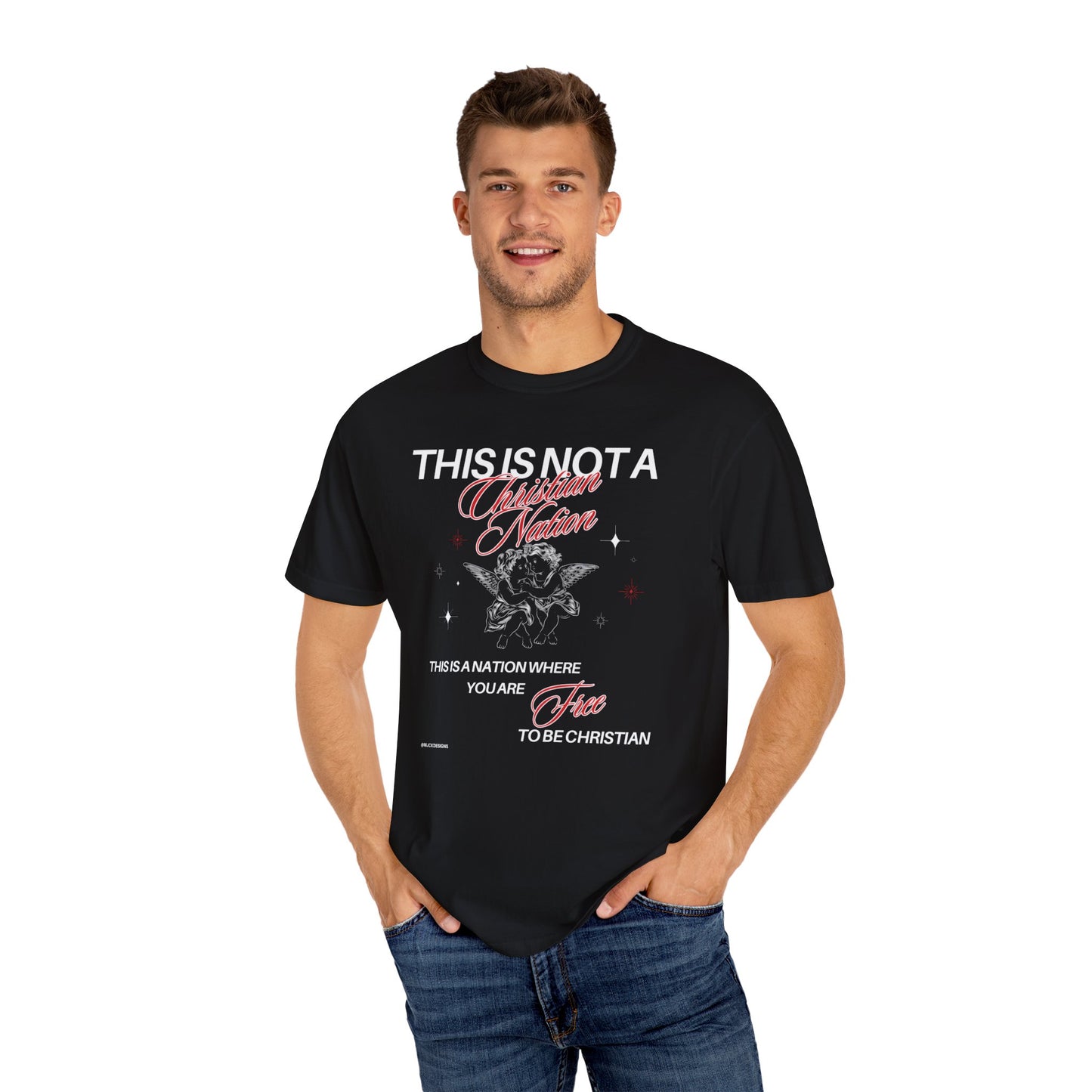 This is Not a Christian Nation Unisex Garment-Dyed T-shirt Dark Colors