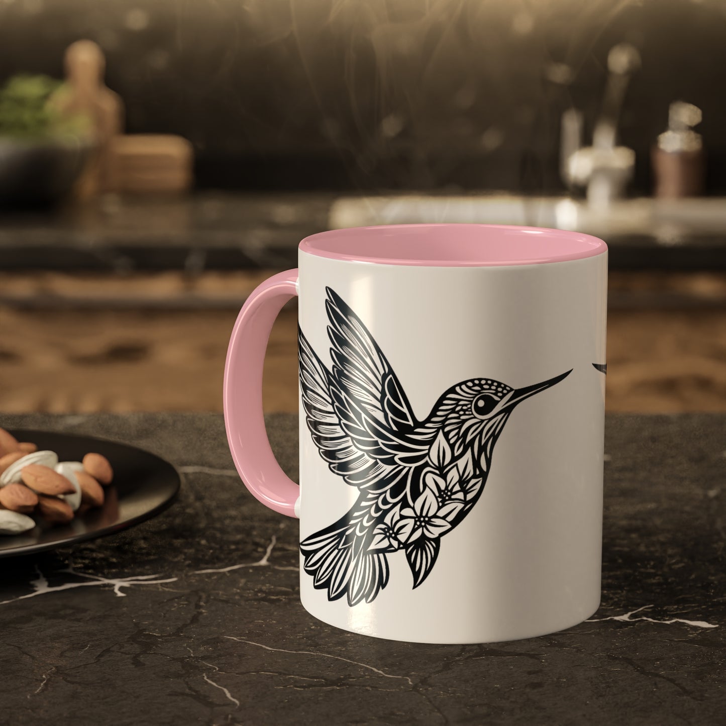 Mug - Hummingbird Lover 11oz Pink or Black Gift Office Accessory